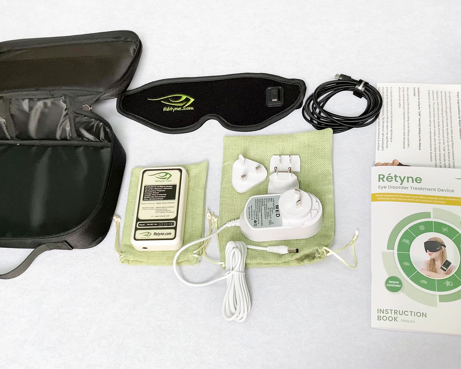 Retyne complete eye-care device kit